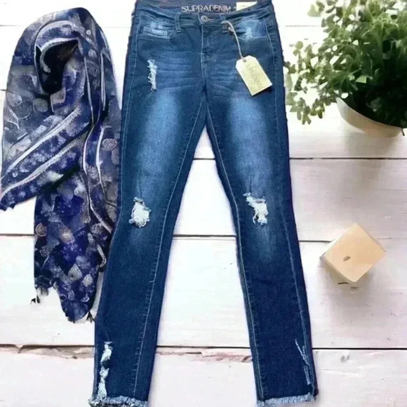 SupraDenim Size 1 NEW With Tags Stretch Mid-Rise Skinny Jeans. 27.5” waist denim - Picture 2 of 12